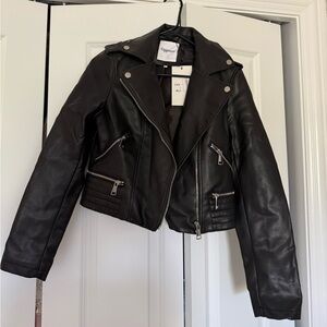 NWT Black Leather Jacket